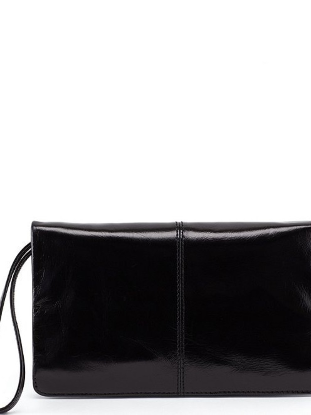HOBO Black Patent Leather Wristlet Clutch